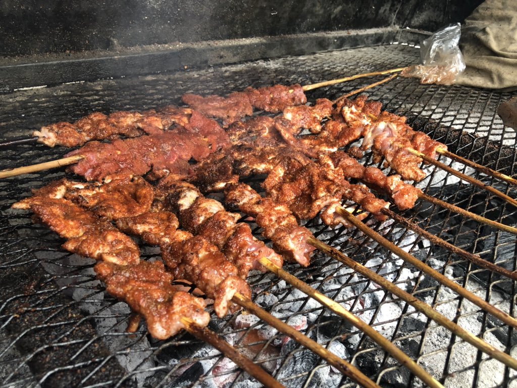 suya on a grill